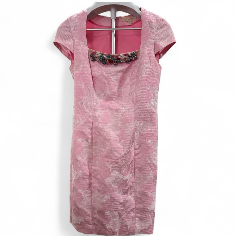 Etcetera Pink Floral Mini Dress. Size 4